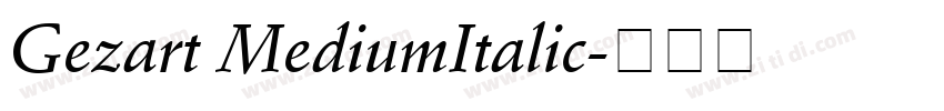 Gezart MediumItalic字体转换